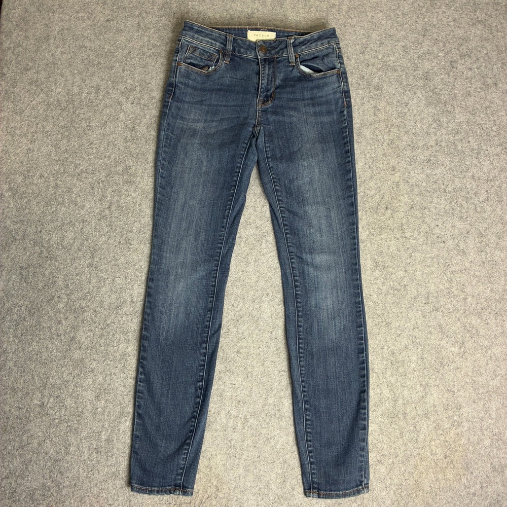 PacSun Mid Rise Skinny Slim Fit Jeans Womens 26x27 Medium Wash Blue Mid Rise